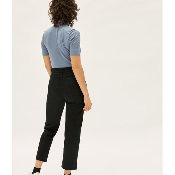 Everlane The Straight Leg Cropped Jean in Black 4 - Picture 4 of 9